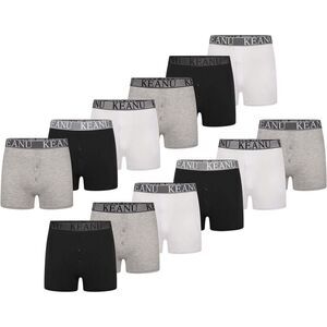 Keanu Mens Plain Boxer Shorts (Pack of 12) / White